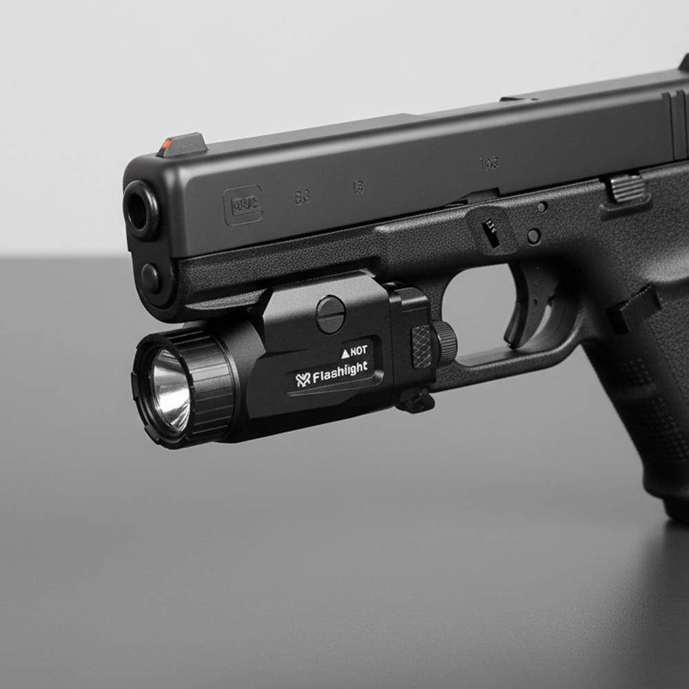 Tactical 800Lumen Flashlight Upgrade LED Compact Rail Mounted Handgun Flashlight