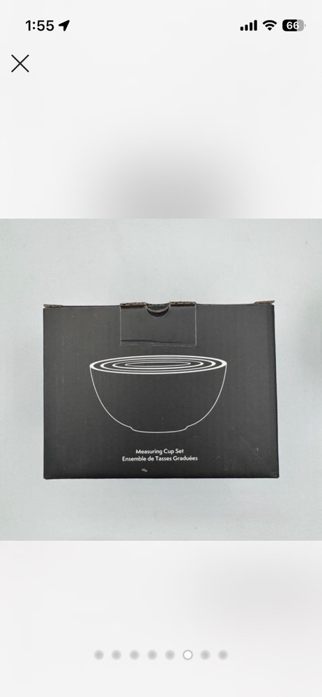 Greg Natale Ceramic Measuring Cup Set Speckled Light Green Nesting 4 Piece