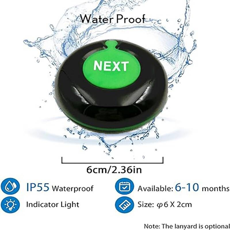 Button Ticket Turno Wireless Guest Waiting System Queue Management Machine