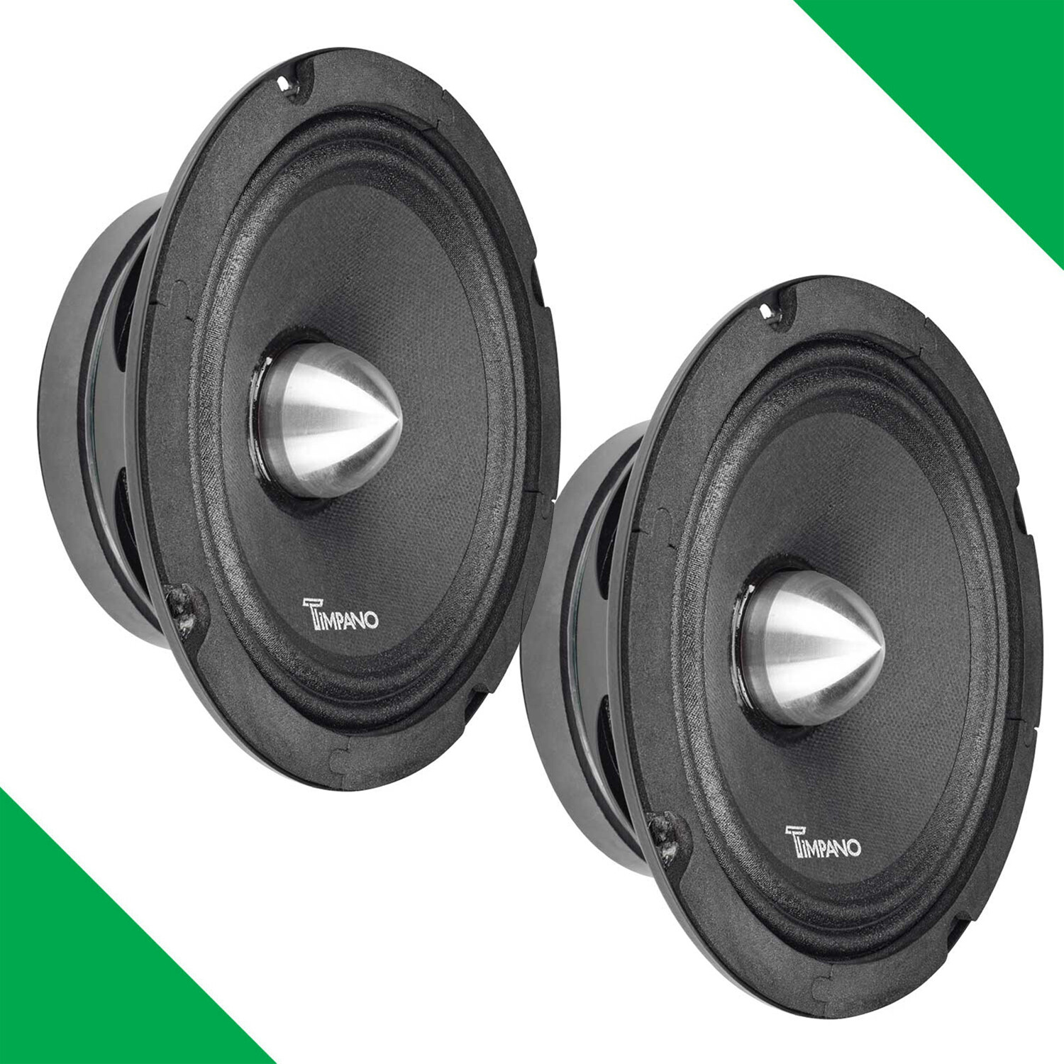 (2) 6.5" MIDRANGE TIMPANO 500W TPT-MR6-4 BULLET 4 OHM CAR PRO AUDIO SPEAKER PAIR
