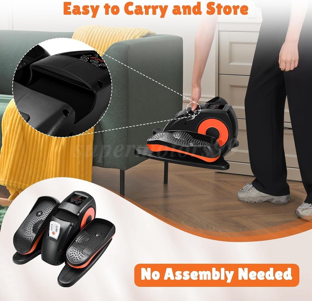 Under Desk Elliptical Trainer Machine Mini Compact Elliptical Machine Non-Slip