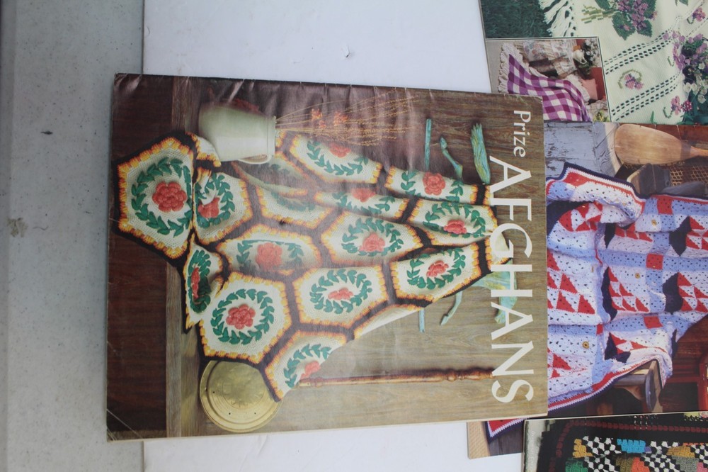 7 pc Lot Afghan Crochet Pattern Booklets