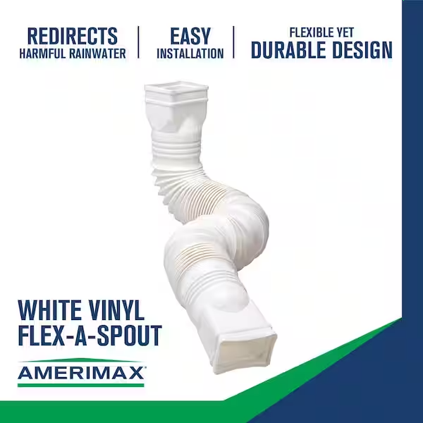 Expandable Flex Drain Downspout Extension Rain Pipe Spout Gutter Flexible 25-55"