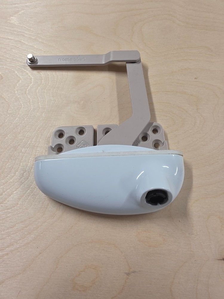 GU Casement Operator Split Arm { Right Hand } White - With Folding Crank Handle