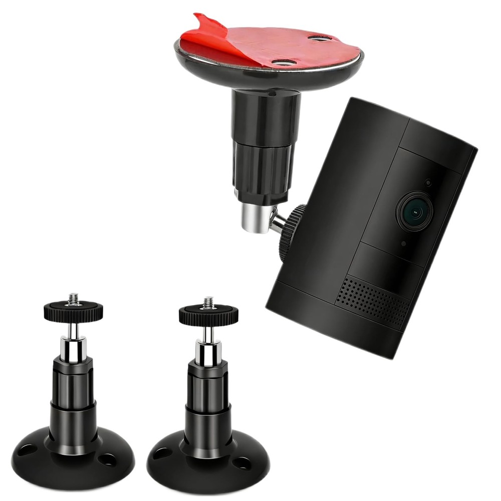 2 Pack Adjustable Security Wall Mount for Ring Camera&Stick Up Cam Black