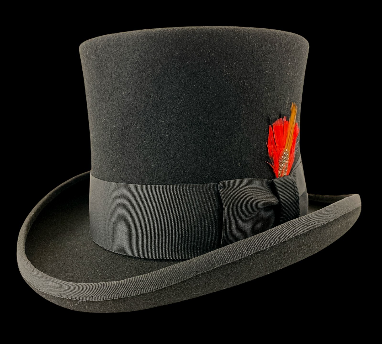 Top Hat  Wool Felt Victorian Steampunk Mad Hatter Cosplay Red Black Purple Gray