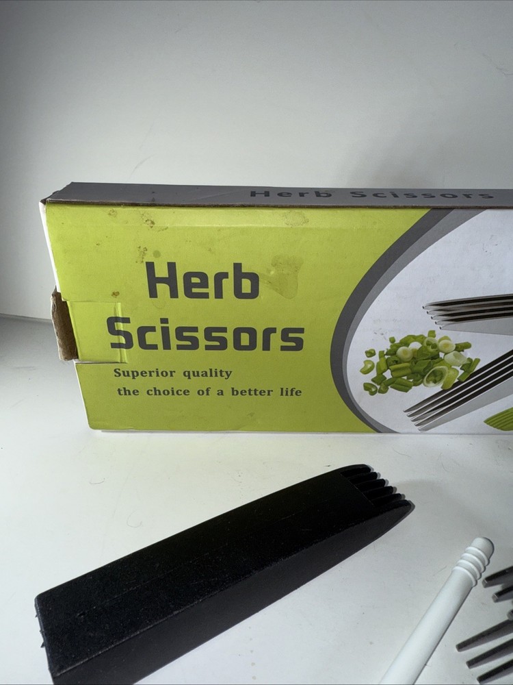 Herb Scissors Kitchen Utensil Cutting IOB