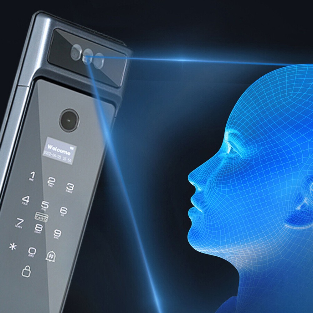 3D Face Recognition Door Lock Keyless Smart Mortise Lock Security Intelligent