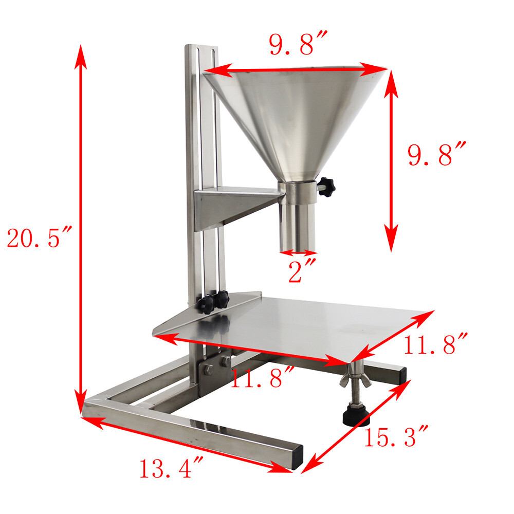 Funnel Filling Station w/Stand & Scale Support for Φ2" Quantitative Packing
