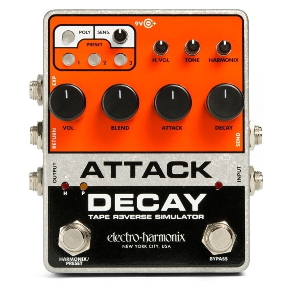 Electro Harmonix EHX Attack Decay Tape Reverse Simulator Guitar Effects Pedal