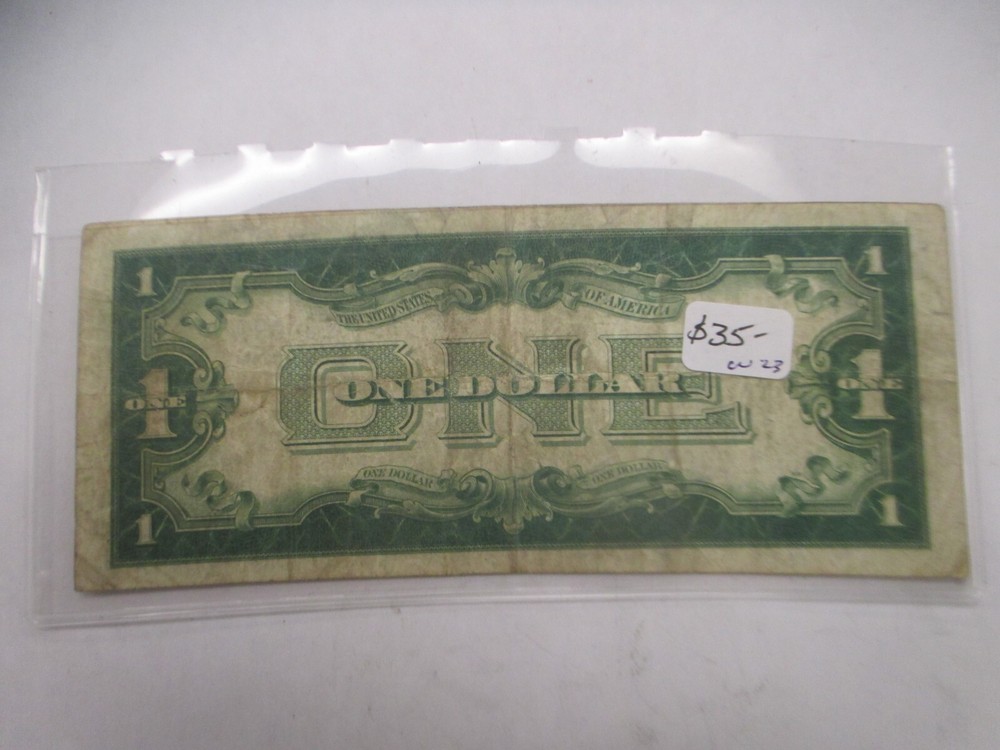 1928 $1 Dollar Silver Certificate Blue Seal Note “Funnyback”