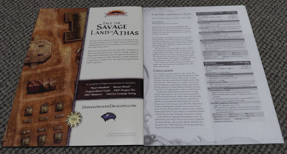 Bloodsand Arena - Dungeons & Dragons Roleplaying 4th Edition / 4E - Complete