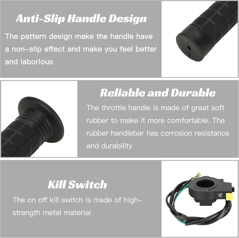 Throttle Cable Twist Throttle Handle Grip Assembly for 2 Stroke Engine 80cc 1...