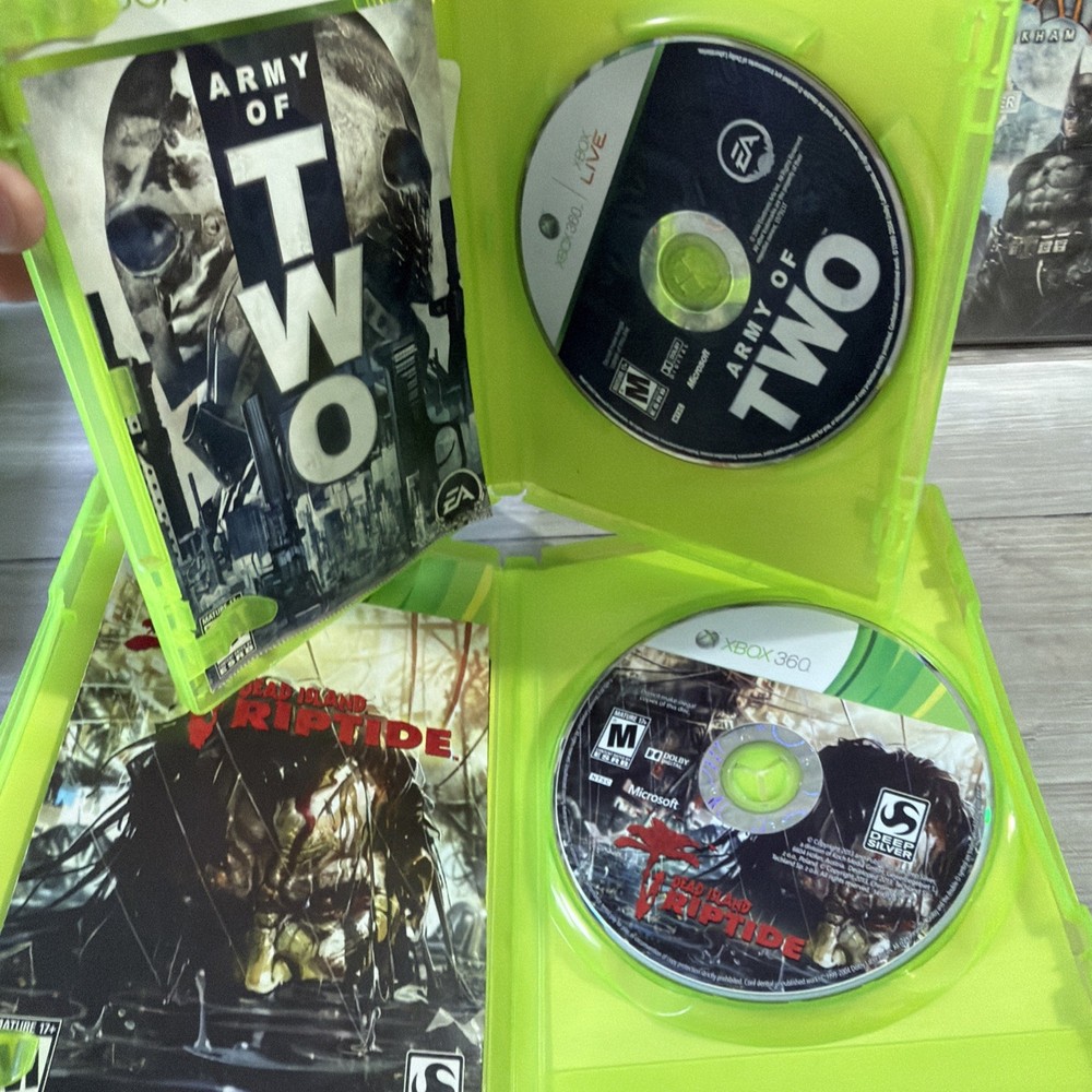 Microsoft Xbox 360 Slim S 4gb Console Bundle 5 Games Controller And Cords