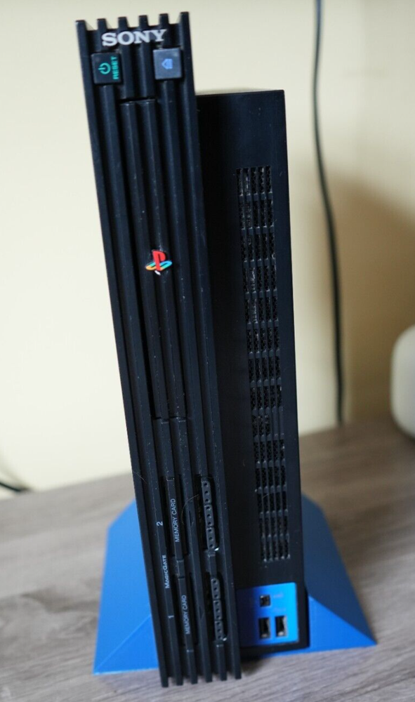 PlayStation 2 PS2 vertical Stand Blue 3d print