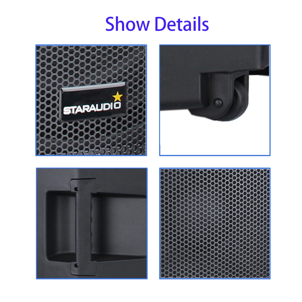 15" 2-Way 4000W Active Powered Speaker Bluetooth PA Stage Audio Speaker System