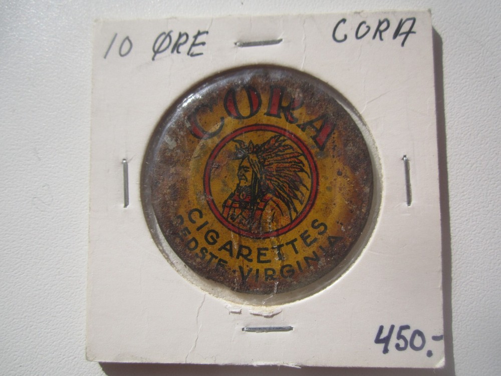 DENMARK 10 ORE CORA CIGARETTES