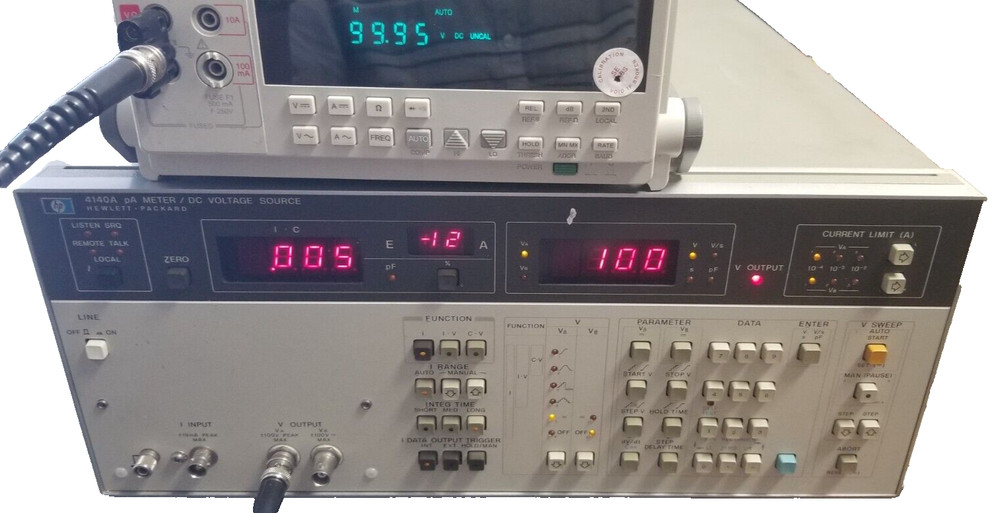 HP4140A picoAmper Meter with DC Voltage Source TESTED! +/-100VDC GPIB interface