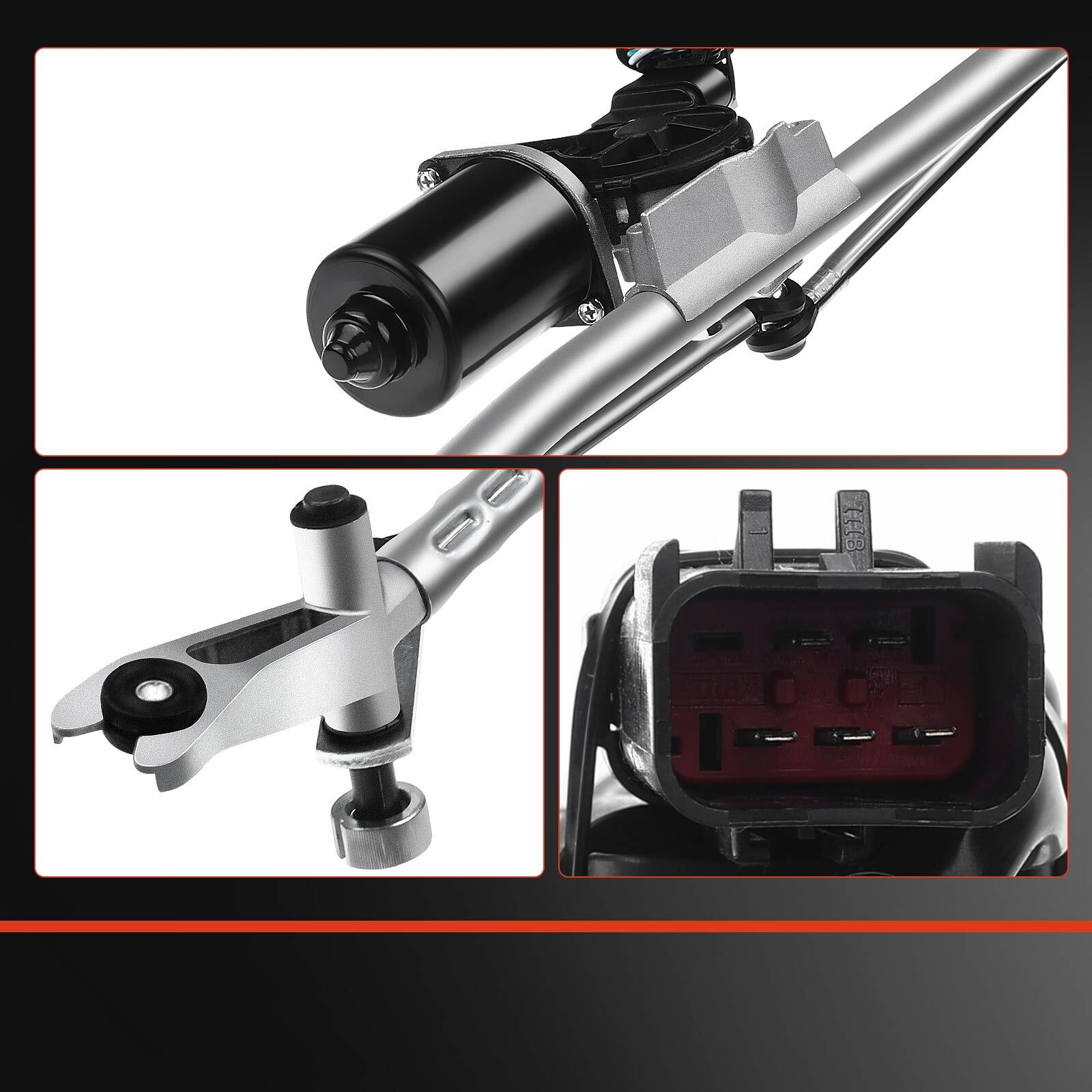 Front Windshield Wiper Linkage with Motor for Dodge Ram 1500 2500 3500 4500 5500