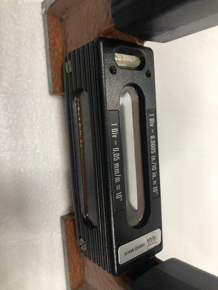 Tesa Precision Spirit Level W/ Frame Alignment Flat Cylindrical Surfaces 6”x6”