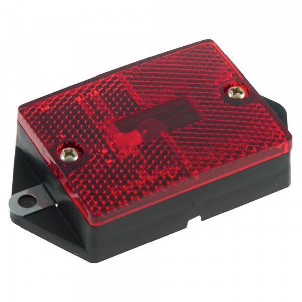 Grote 46392 Rectangular Single Bulb Clearance / Marker Lamp w/ Reflector- Red- S