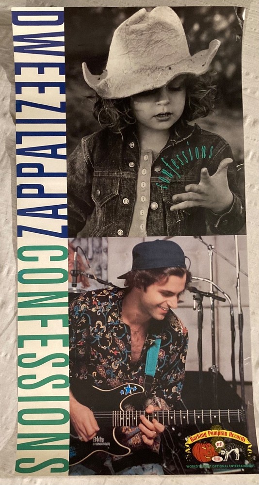 Dweezil Zappa 1991 Promo Poster Confessions Frank Barking Pumpkin Records