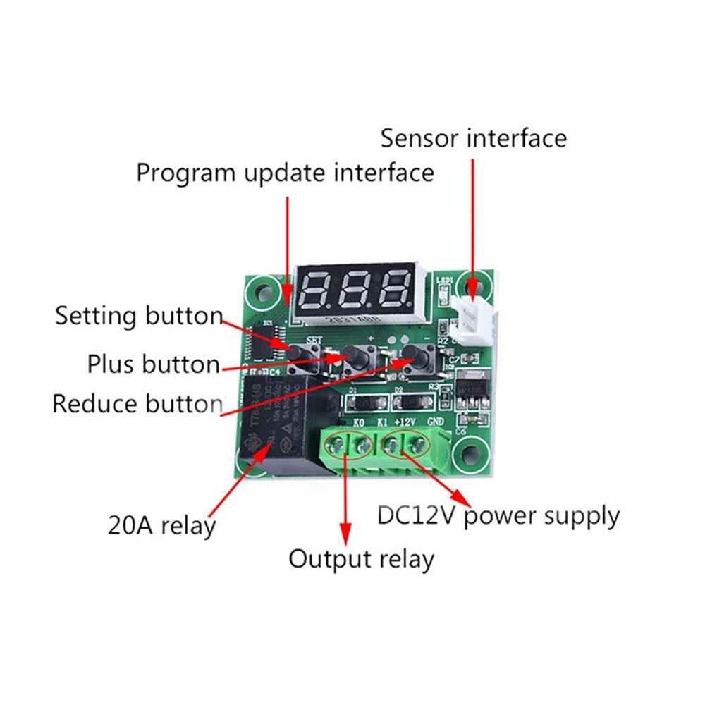 Home Improvement Controller Module Digital Thermostat -50-110°C 1 Set 12V