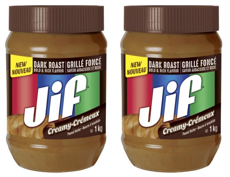 Jif Peanut Butter Dark Roast Creamy 1kg (2 Pack)