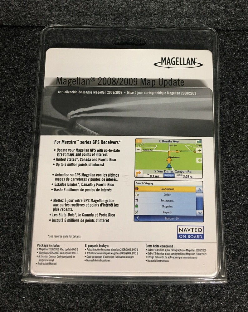 MAGELLAN 2008/2009 MAP UPDATE NAVTEQ ON BOARD