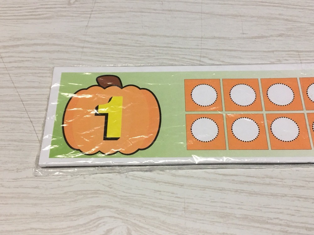 Halloween - Pumpkin Ten-Frames - Laminated Activity Set - Teaching Supplies