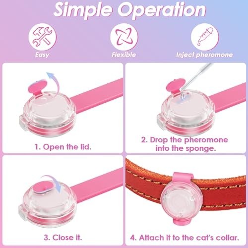 Calming Cat Pheromone Diffuser 2-Pack - Reduces Anxiety & Stress, Fits Collars