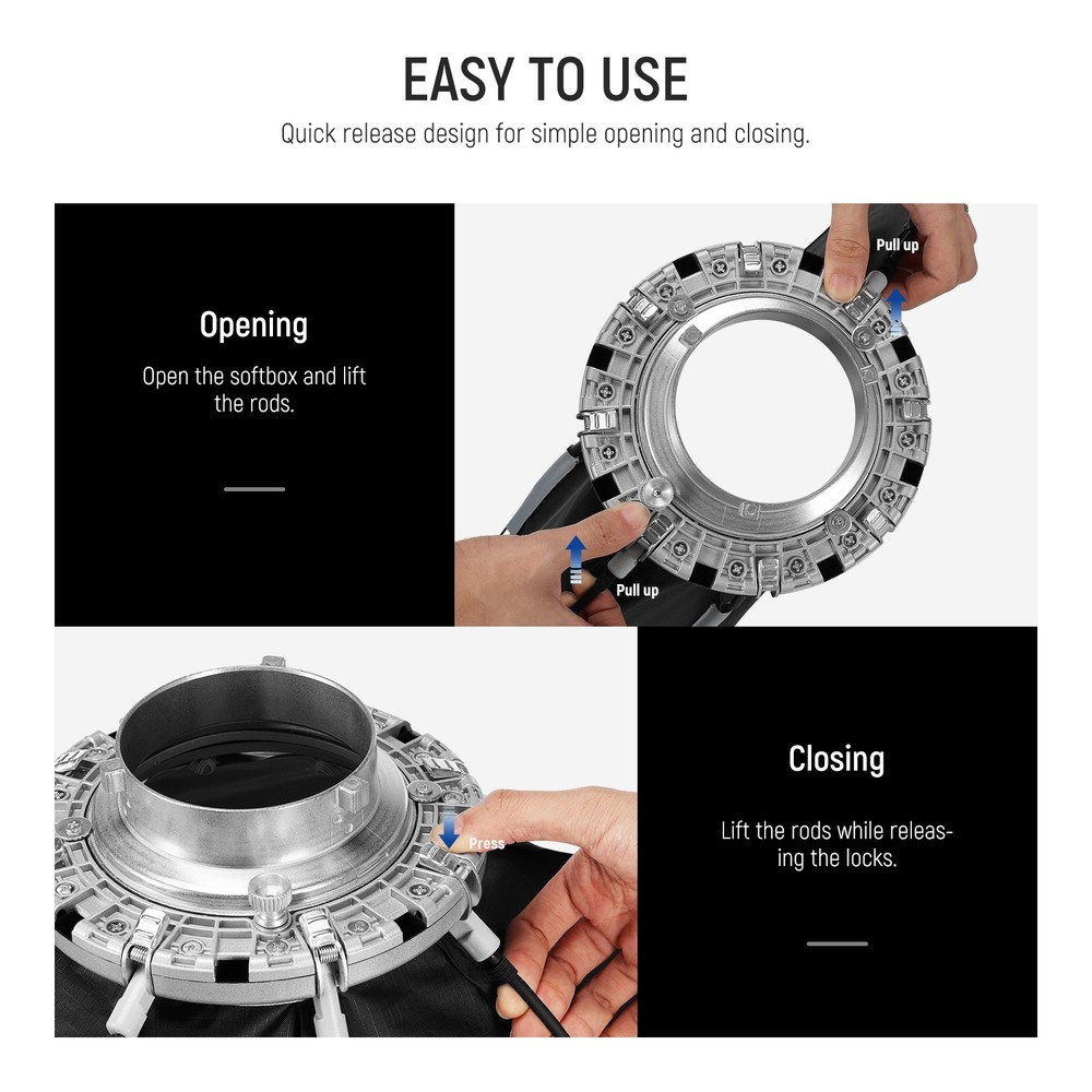 NEEWER NS22PD 22" Octa Softbox - Bowens Mount w/ Grid & Diffuser