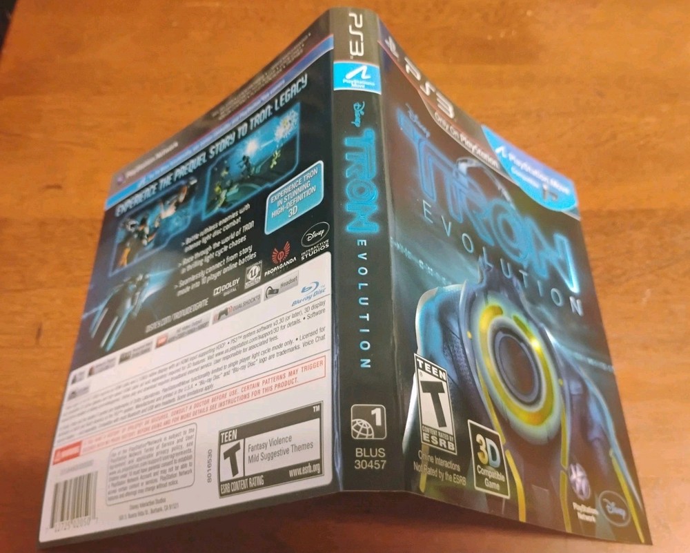 Tron: Evolution (Sony PlayStation 3, 2010) Cover Art Only