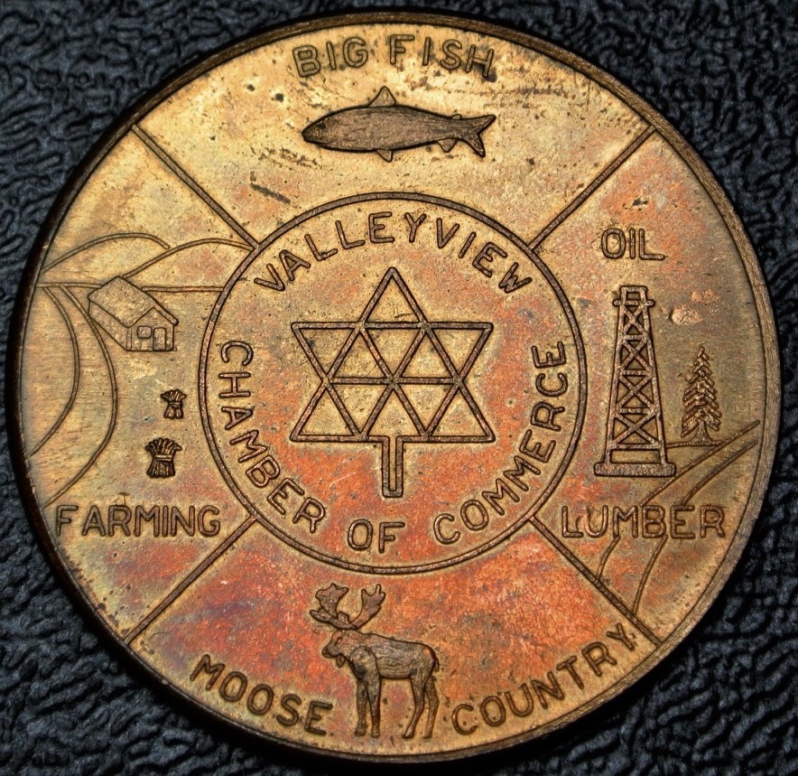 1867-1967 CANADA’S CENTENNIAL Valley view Alberta Dollar TOKEN