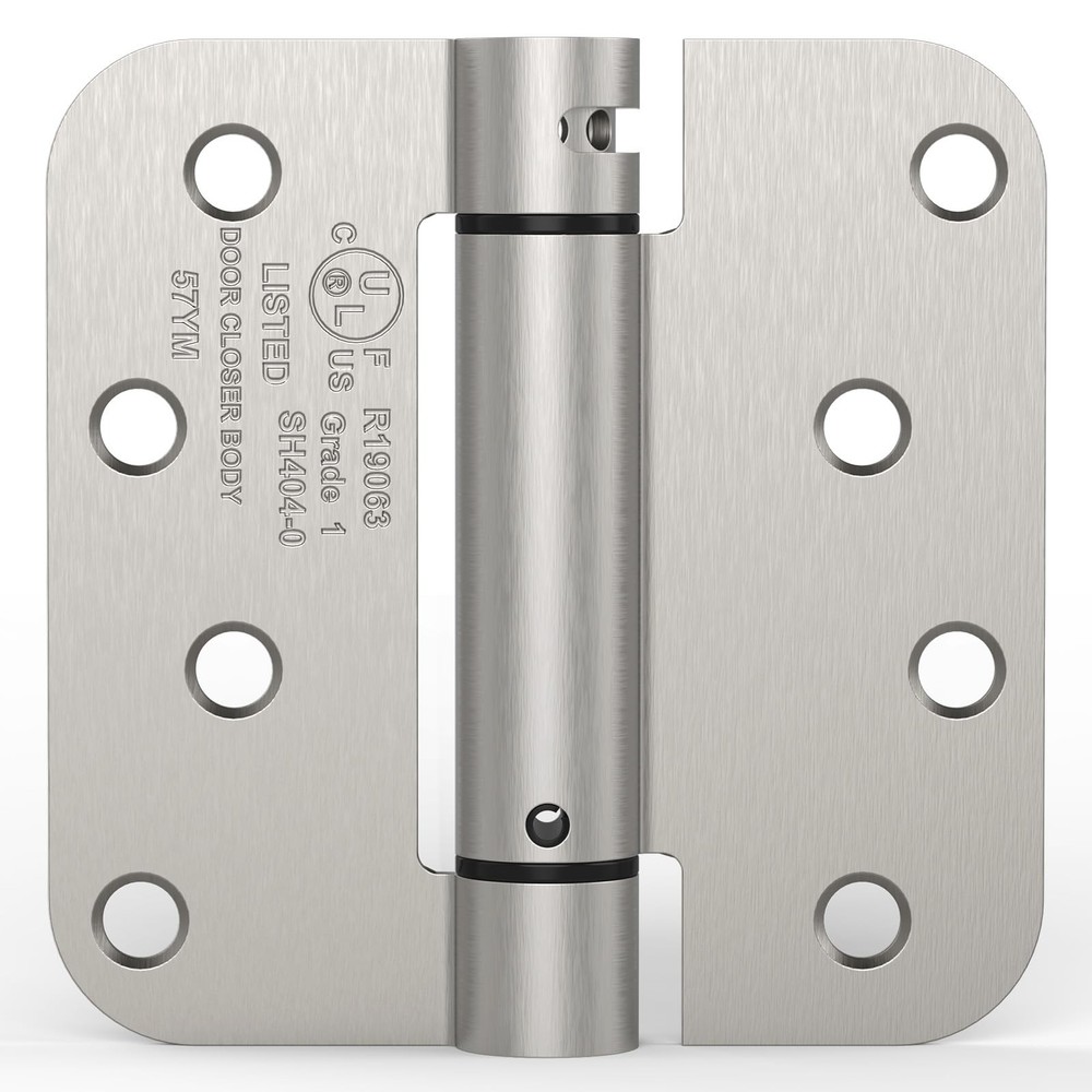 1 Pack Self Closing Door Hinge, 4 Inch Spring Loaded Door Hinge, Adjustable T...