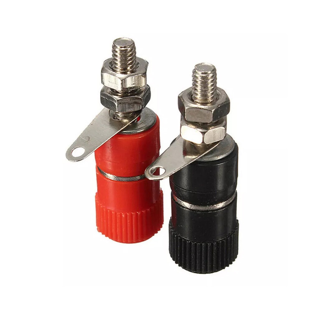 10 Pair 4mm Banana Plug Socket Binding Post Jack Nut Male Connector For Video