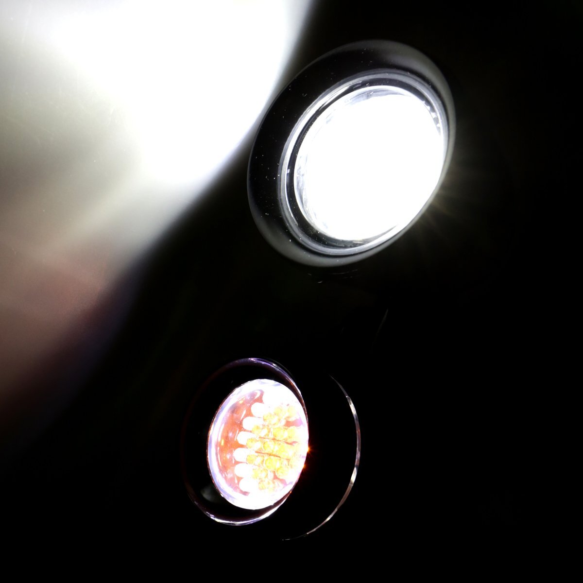 LED Black Fairing Mounted Driving Lights&Turn Signals For Harley FLHT 2014-2023