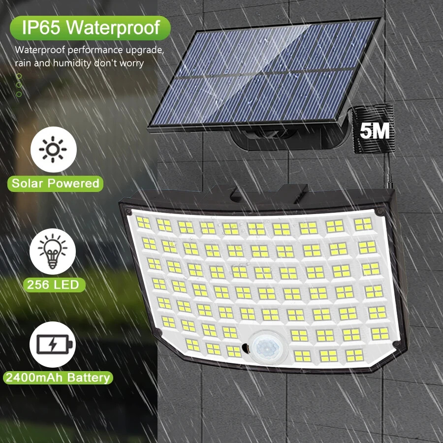 Outdoor Solar Light 348 LED IP65 Waterproof Motion Sensor 3 Modes