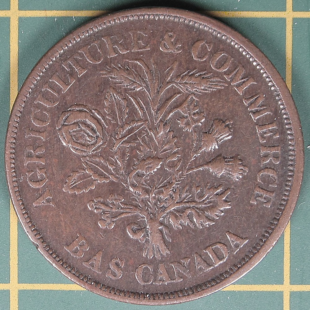 c.1838 Lower Canada Un Sou Token LC-5A3