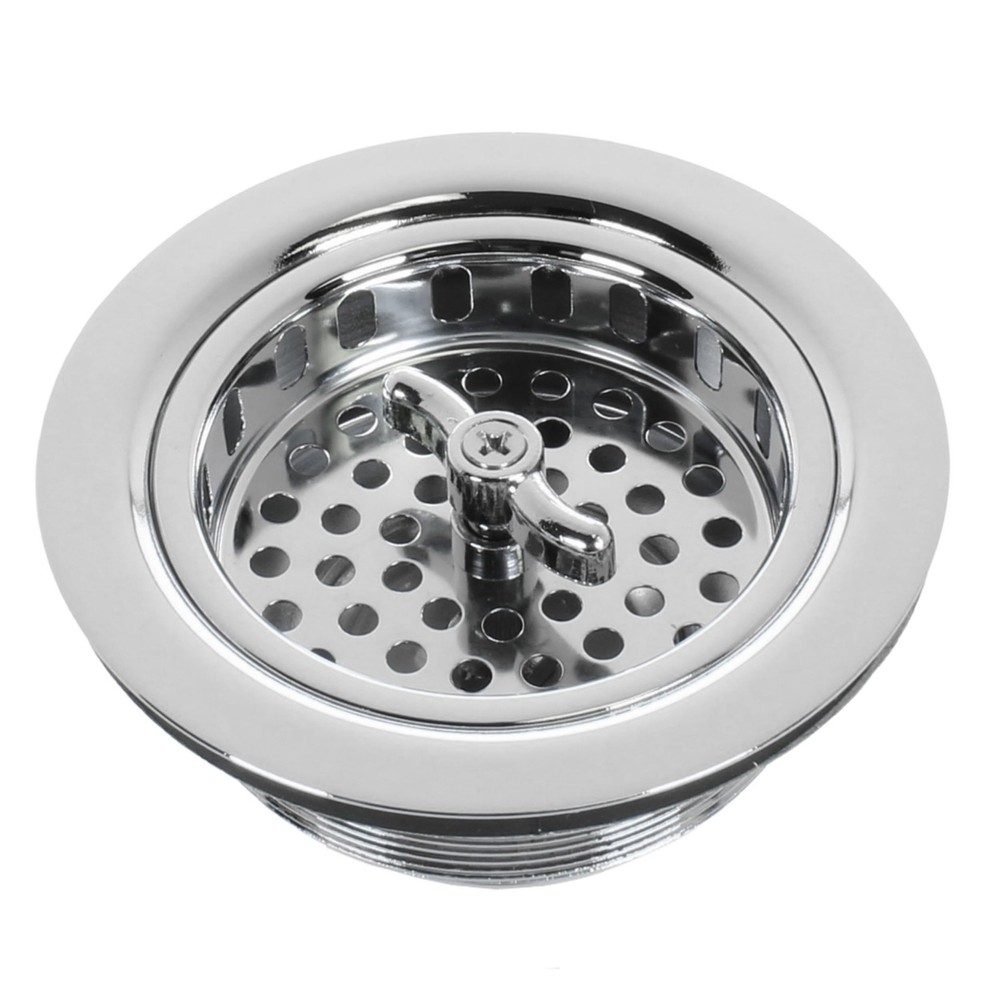 3.5"Sink Drain Assembly with Twist Lock Basket Strainer Solid Brass Polished