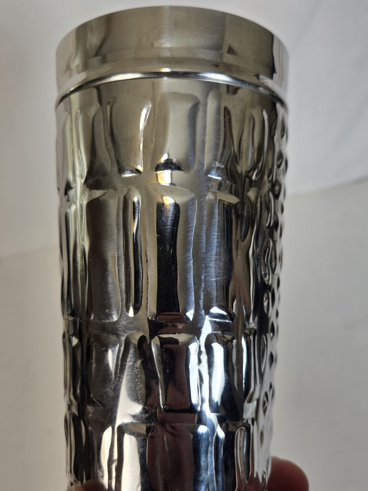 Ralph Lauren Barware Martini Drink Shaker Crocodile Pattern Stainless Steel Cup