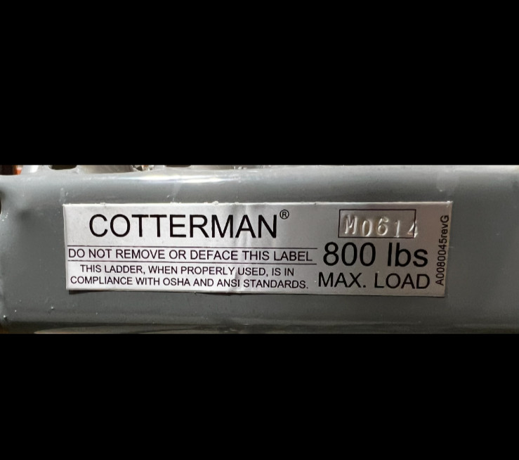 Cotterman 4WPR Easy 50 4-Step, 40" Height, 800 lbs Cap. Mobile Work Platform.