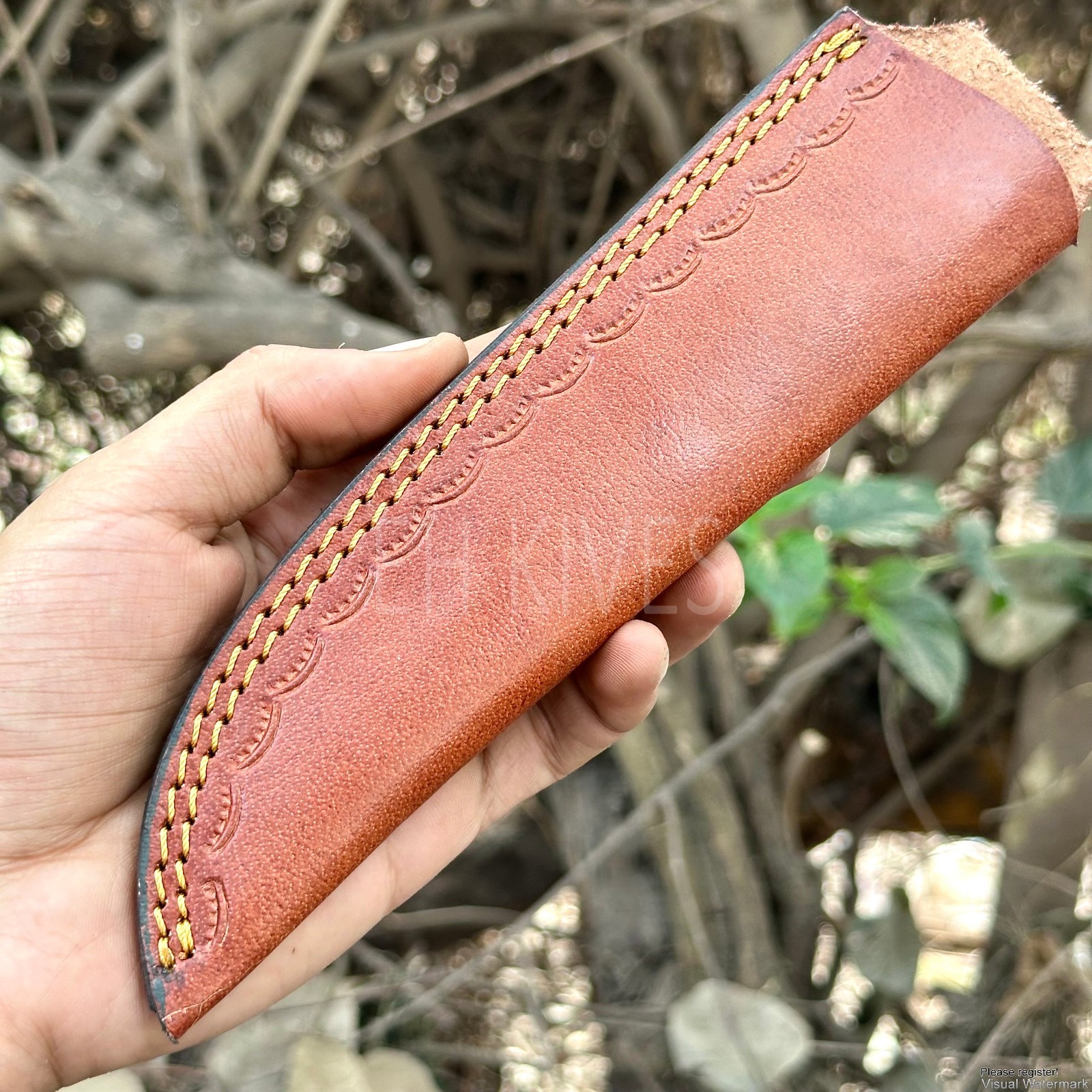 Handmade Genuine Cow Leather Sheath for 8-10 Inch Fixed Blade Hunting Knife