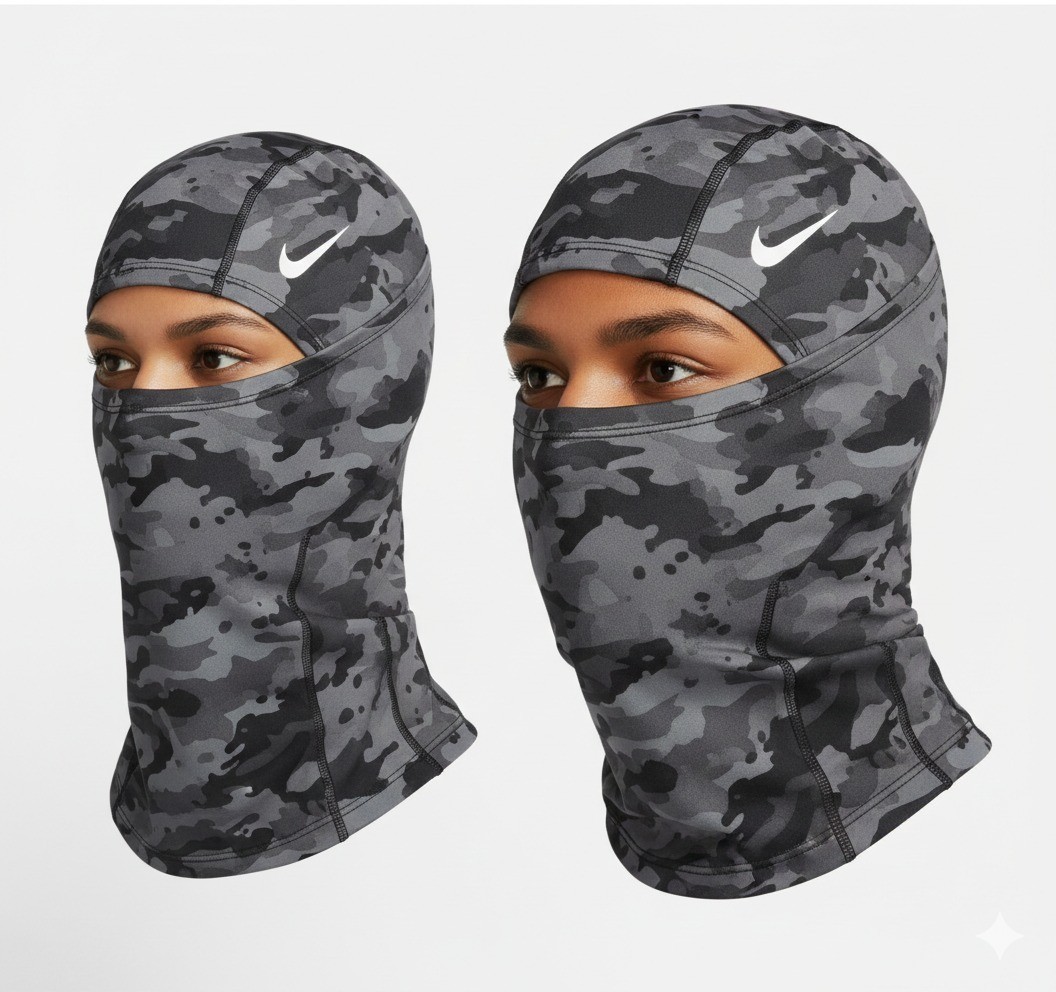 Nike Pro Hyperwarm Ski Mask Hood Therma-Fit - Grey Camo -SHIPMENT SAME DAY!