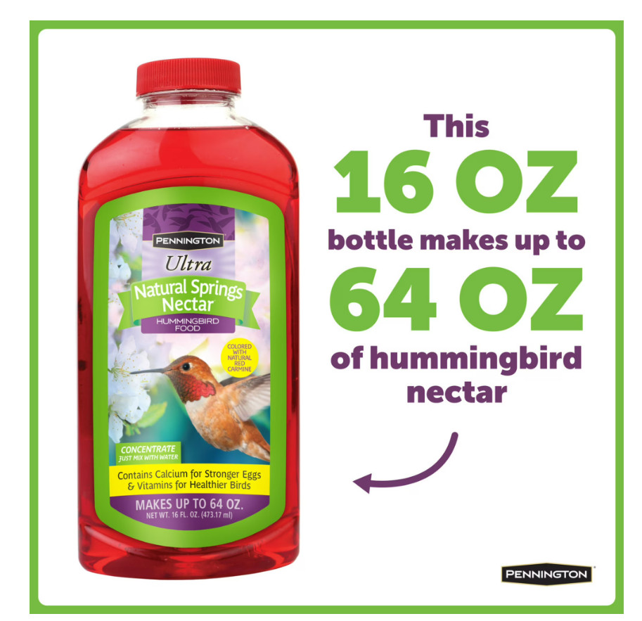 (2 pack) Pennington Hummingbird Nectar, 16 fl oz Bottle