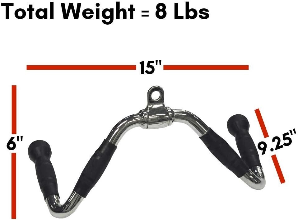 Body-Solid Pro-Grip Multi Bar Cable Machine Attachment with Rubber Grips