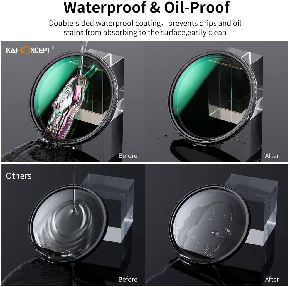 K&F Concept 82mm Variable ND3-1000 ND Filter Neutral Density Camera Lens Filter