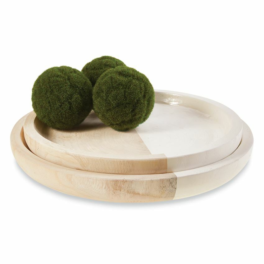 Mudpie - Paulownia Round Tray Set - 40700247