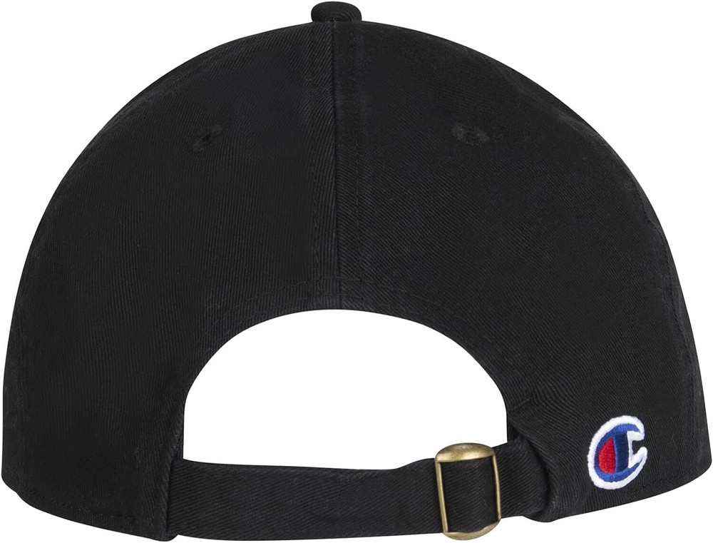Champion Father Dad Adjustable Cap One Size, Medium Black