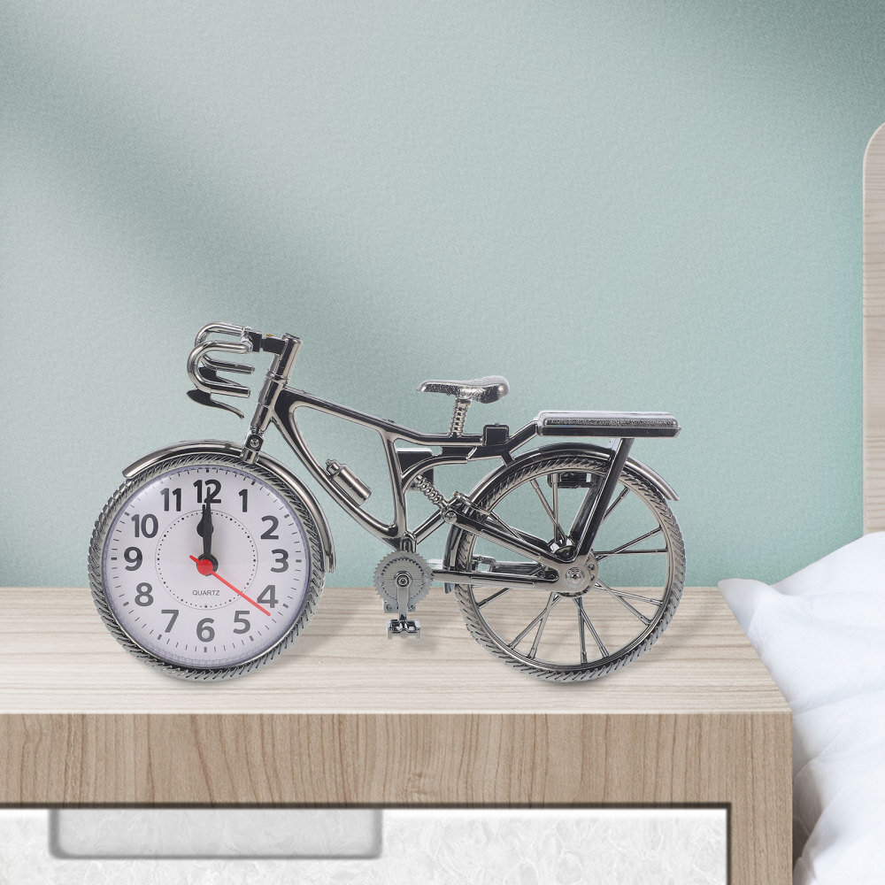 Bicycle Alarm Clock Retro Creative Clock Desktop Vintage Clock Desktop Decor